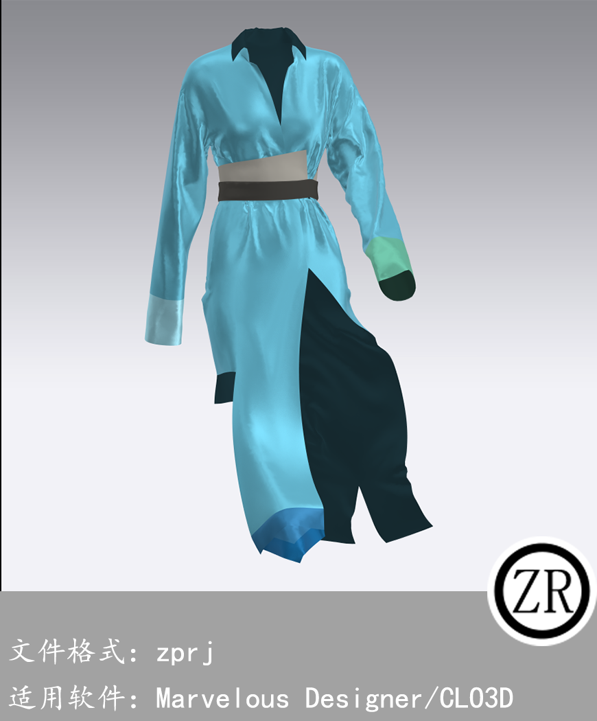 CLO3D/Marvelous Designer  连衣裙服装 M101