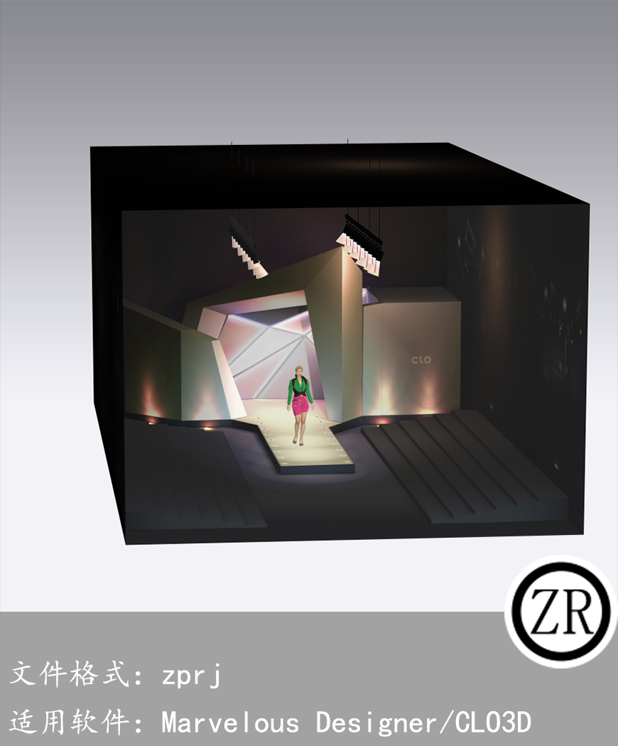 CLO3D/Marvelous Designer  连衣裙服装 M110