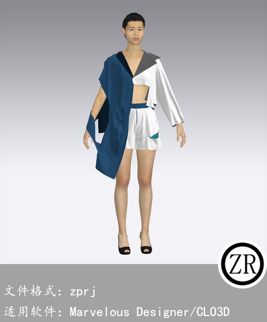 CLO3D/Marvelous Designer  连衣裙服装 M118