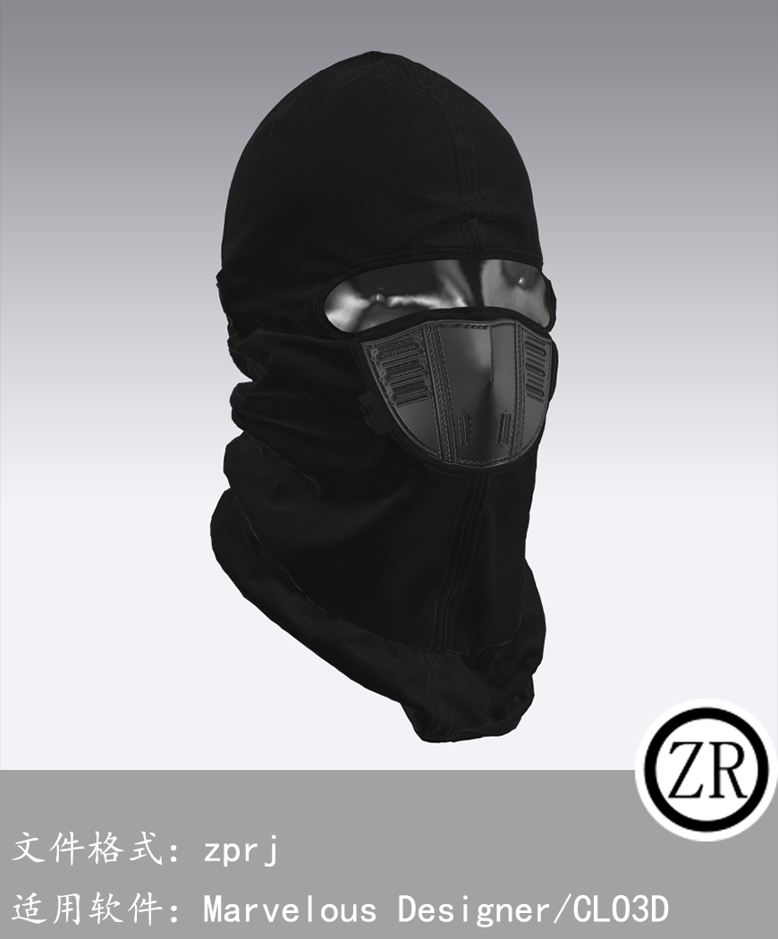 CLO3D/Marvelous Designer  头套服装 M121