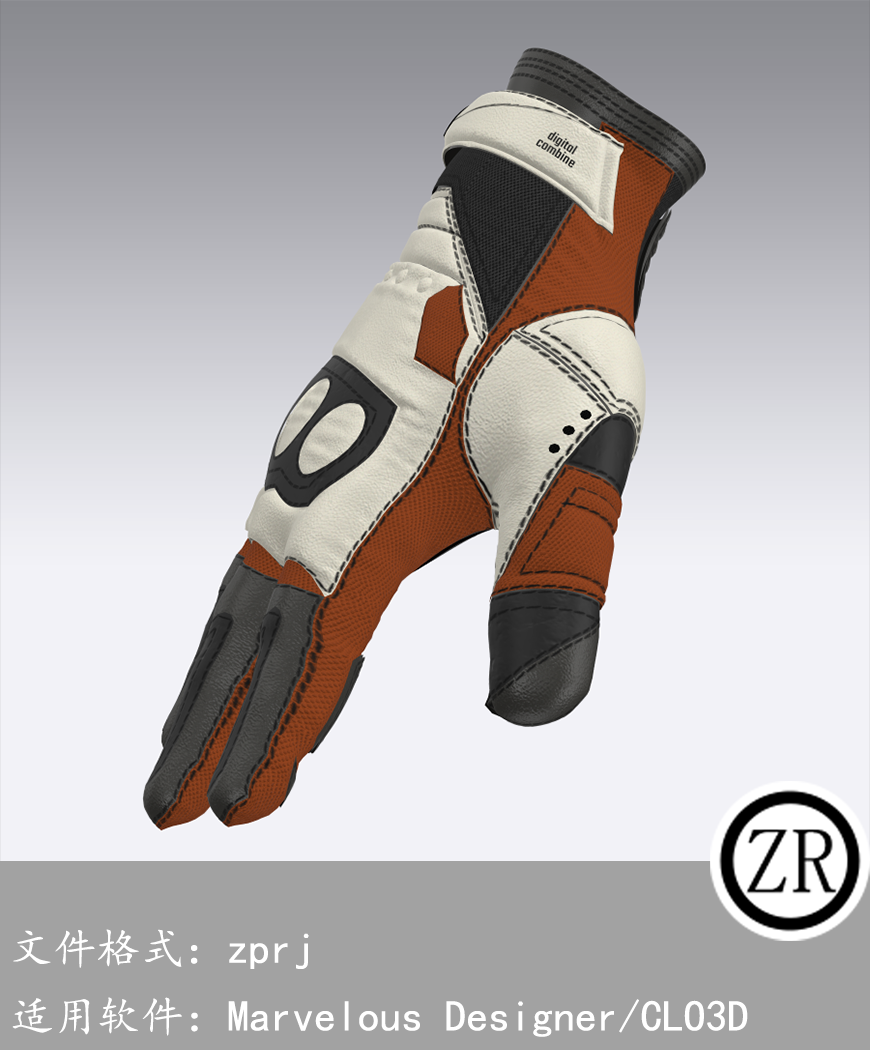 CLO3D/Marvelous Designer  手套服装 M122