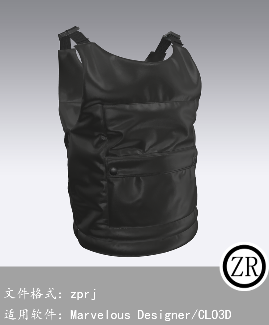 CLO3D/Marvelous Designer  防弹衣服装 M123