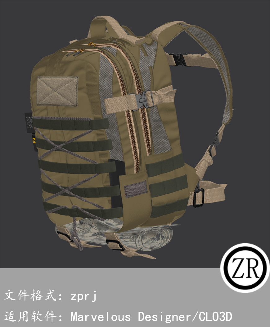 CLO3D/Marvelous Designer  背包 M127