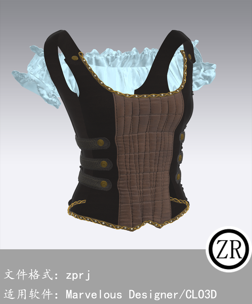 CLO3D/Marvelous Designer  上衣服装 M140