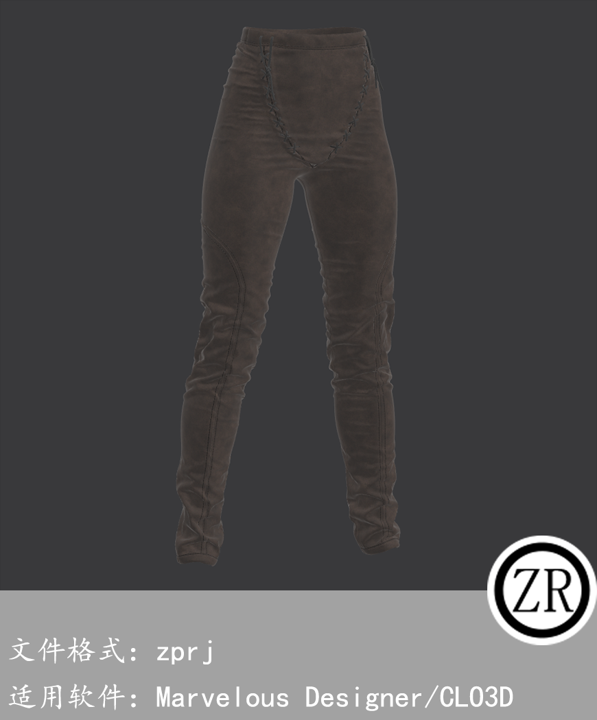 CLO3D/Marvelous Designer  裤子服装 M145