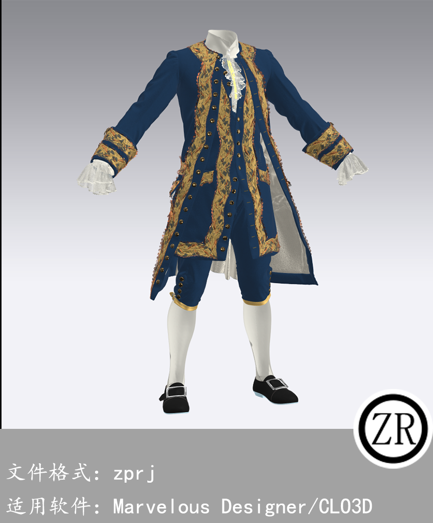 CLO3D/Marvelous Designer  欧式服装 M151