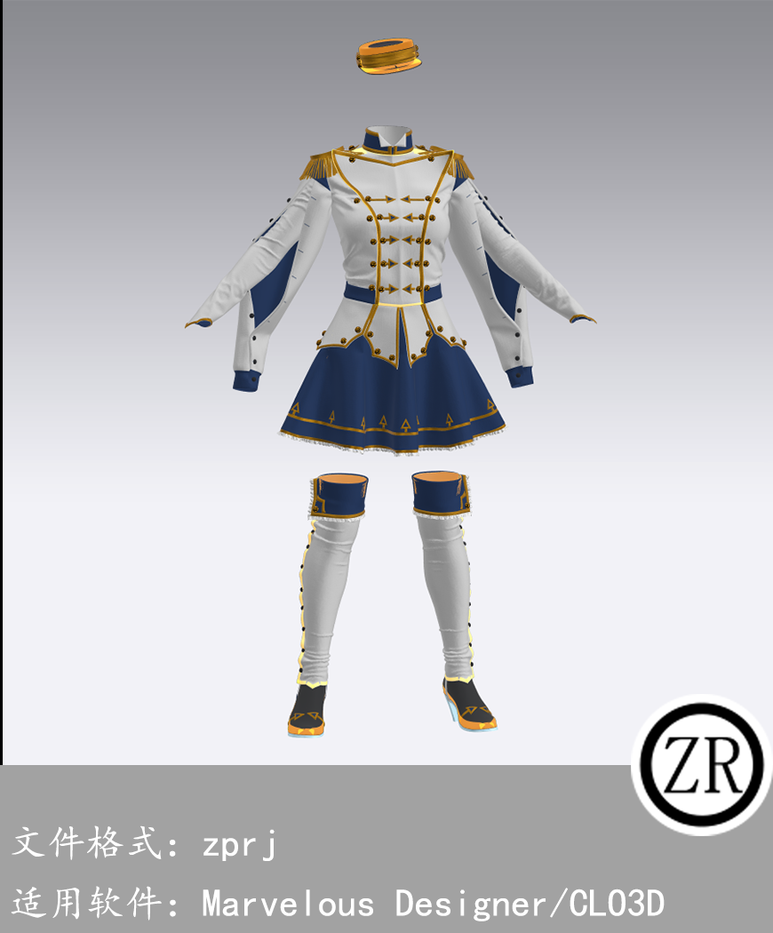 CLO3D/Marvelous Designer  欧式服装 M154