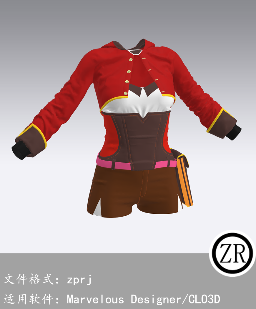 CLO3D/Marvelous Designer  上衣裤子服装 M155