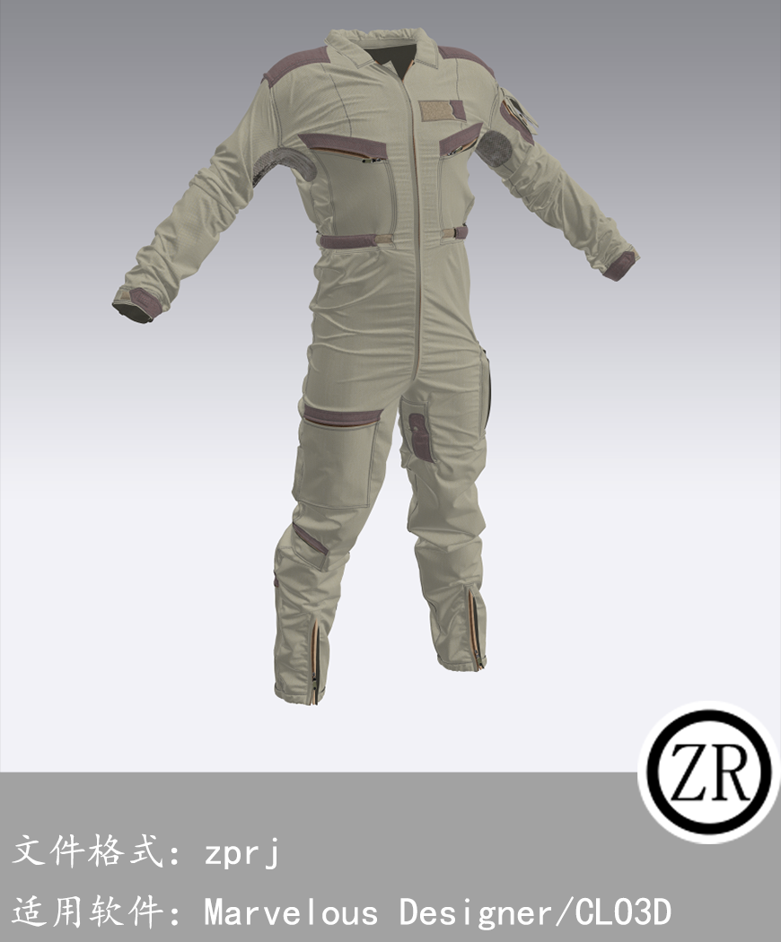 CLO3D/Marvelous Designer  飞行员服装 M156