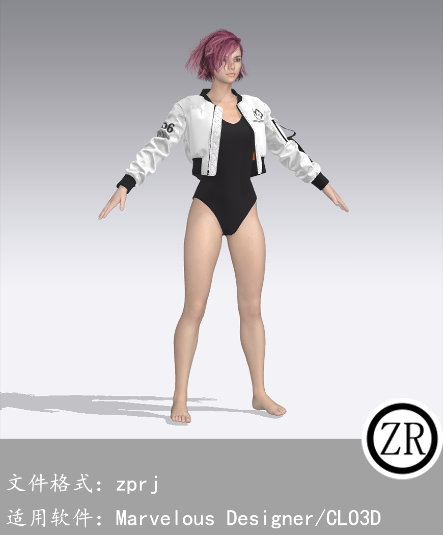 CLO3D/Marvelous Designer  外套上衣服装 M158