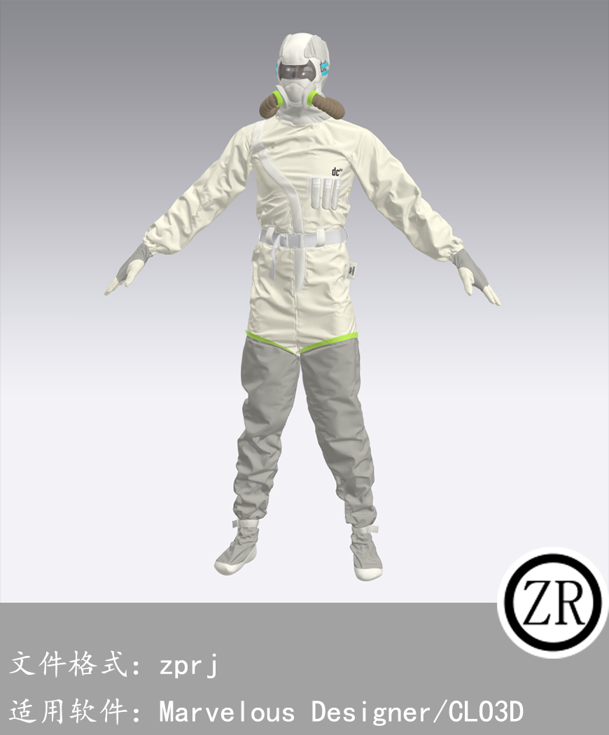 CLO3D/Marvelous Designer 防护服服装 M159