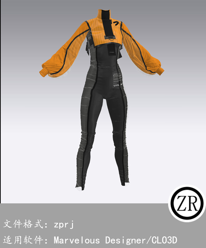 CLO3D/Marvelous Designer 科幻朋克服装 M160