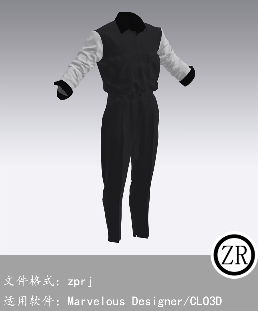 CLO3D/Marvelous Designer 上衣裤子服装 M164
