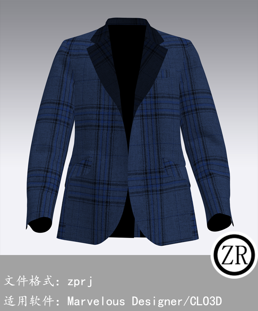 CLO3D/Marvelous Designer  西服外套服装 M17