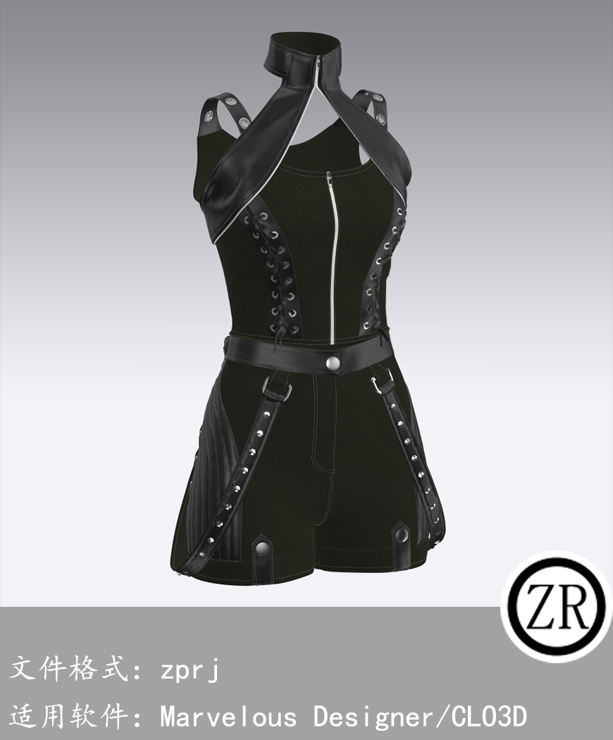 CLO3D/Marvelous Designer 朋克服装 M170