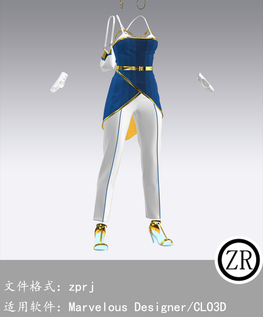 CLO3D/Marvelous Designer 欧洲风格服装 M174