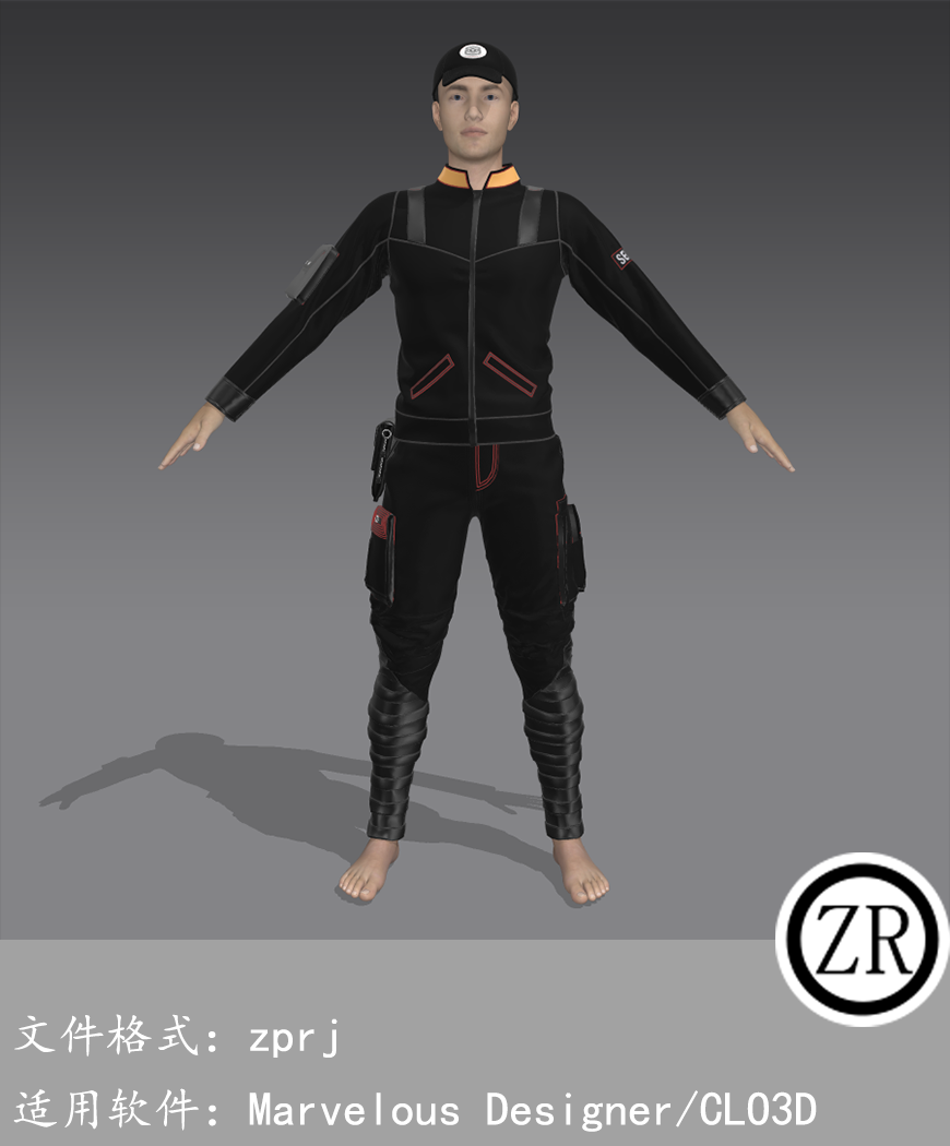CLO3D/Marvelous Designer 制服服装 M200