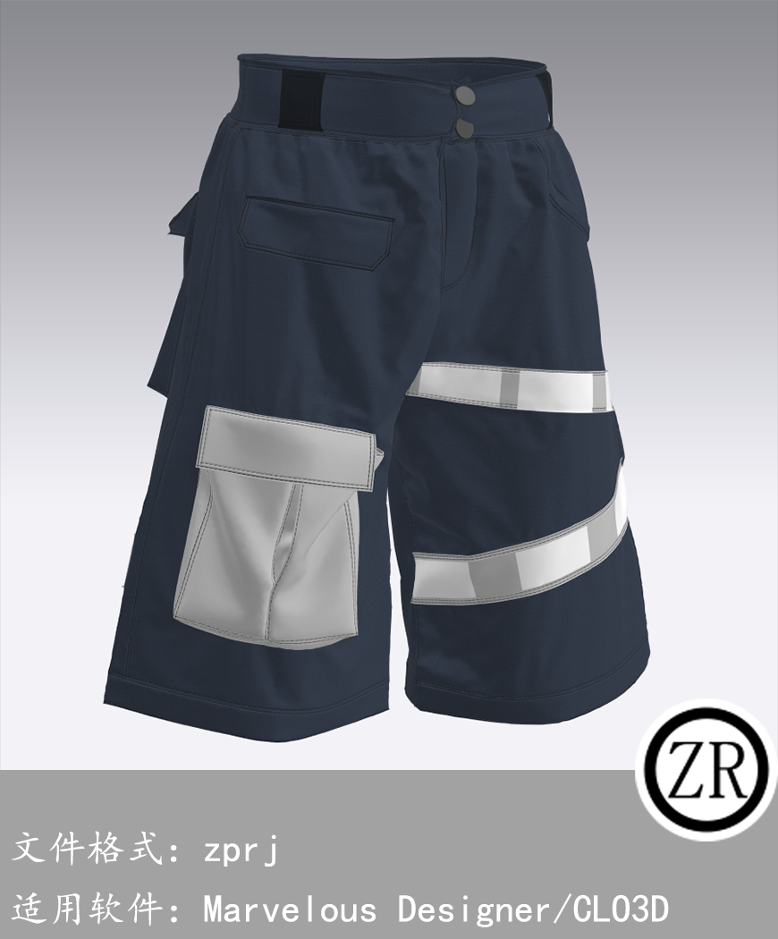 CLO3D/Marvelous Designer 运动裤服装 M206