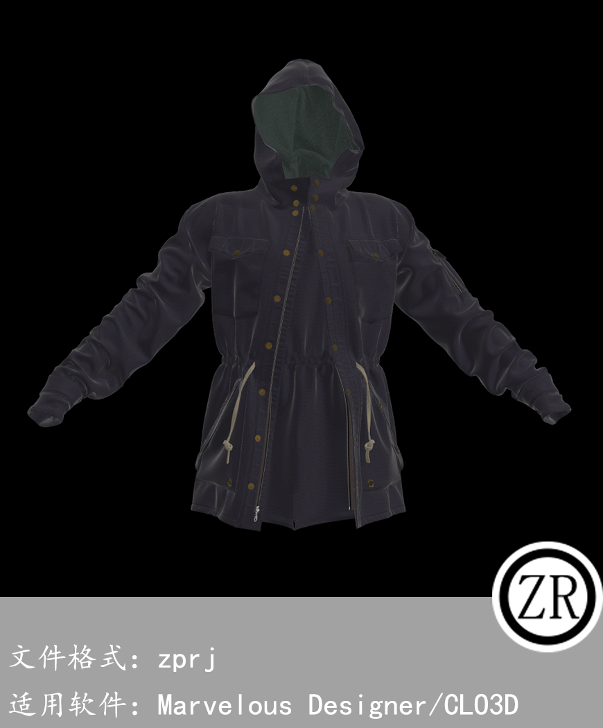 CLO3D/Marvelous Designer 外套服装 M218