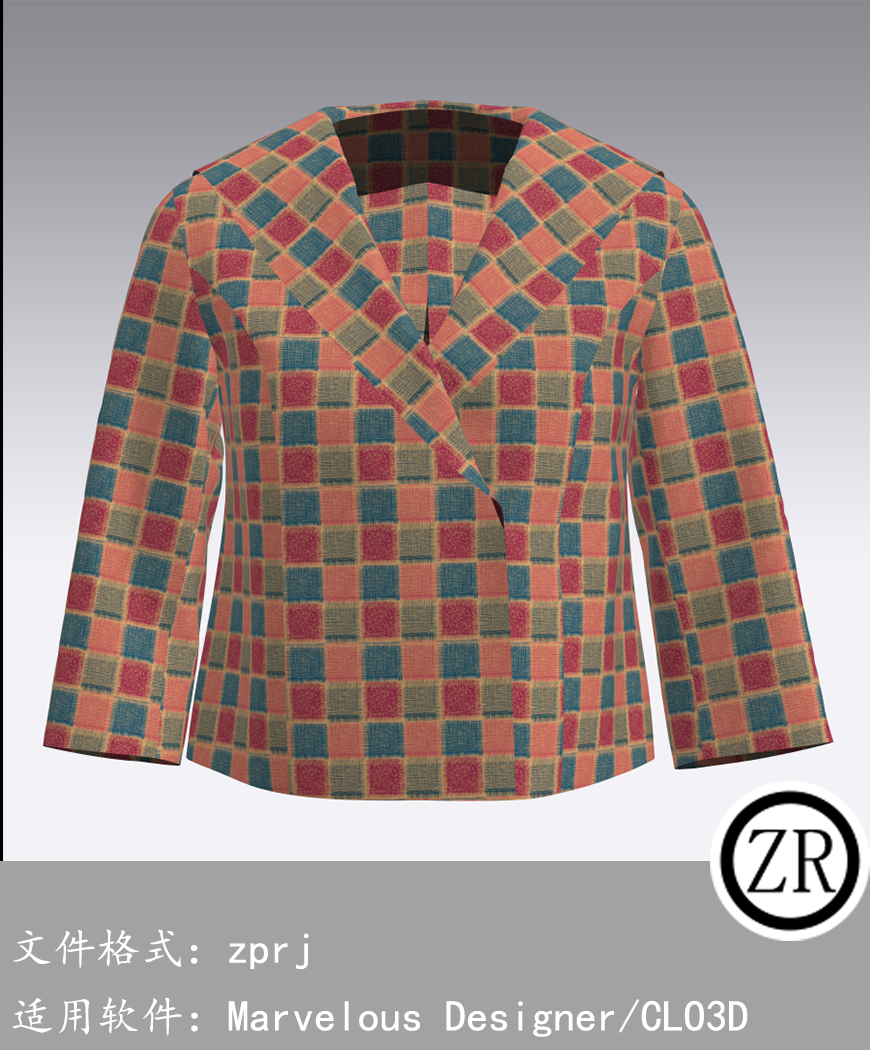 CLO3D/Marvelous Designer  外套服装 M21