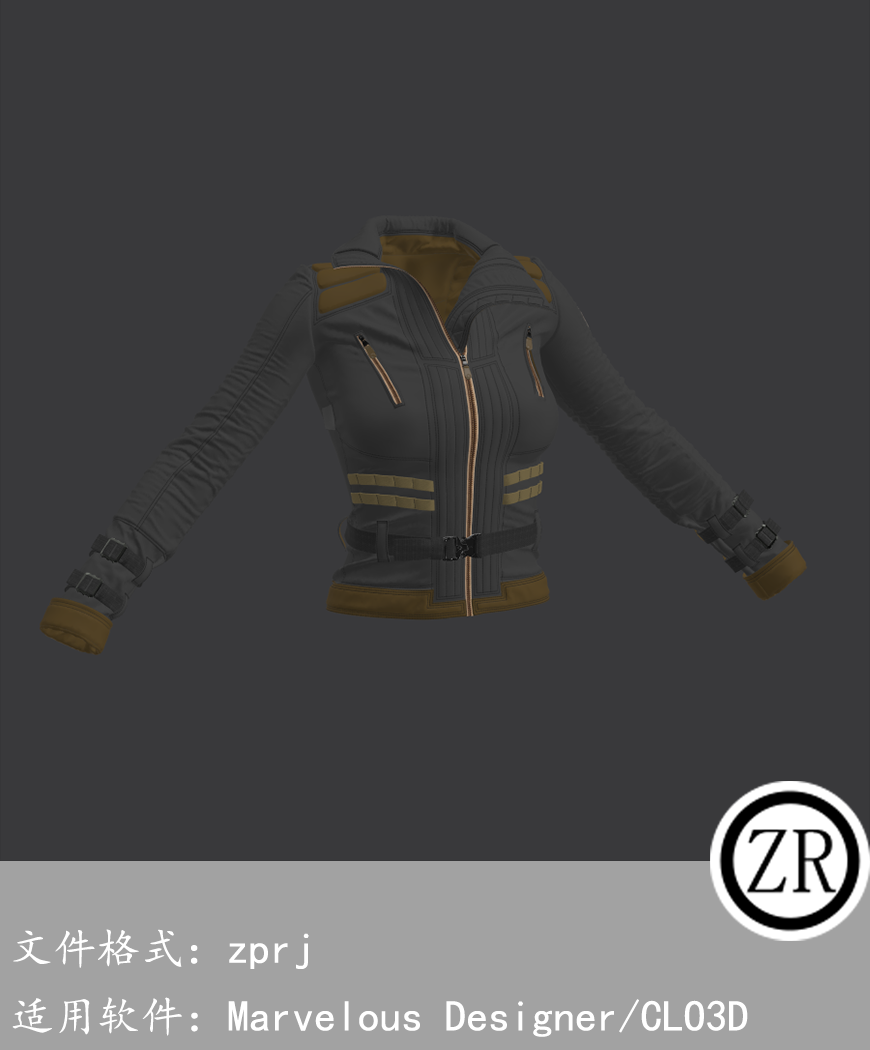 CLO3D/Marvelous Designer 外套夹克服装 M223