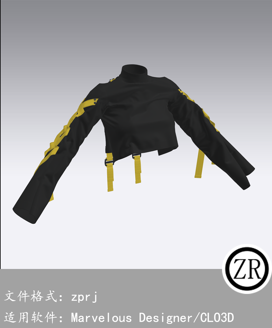 CLO3D/Marvelous Designer 外套服装 M225