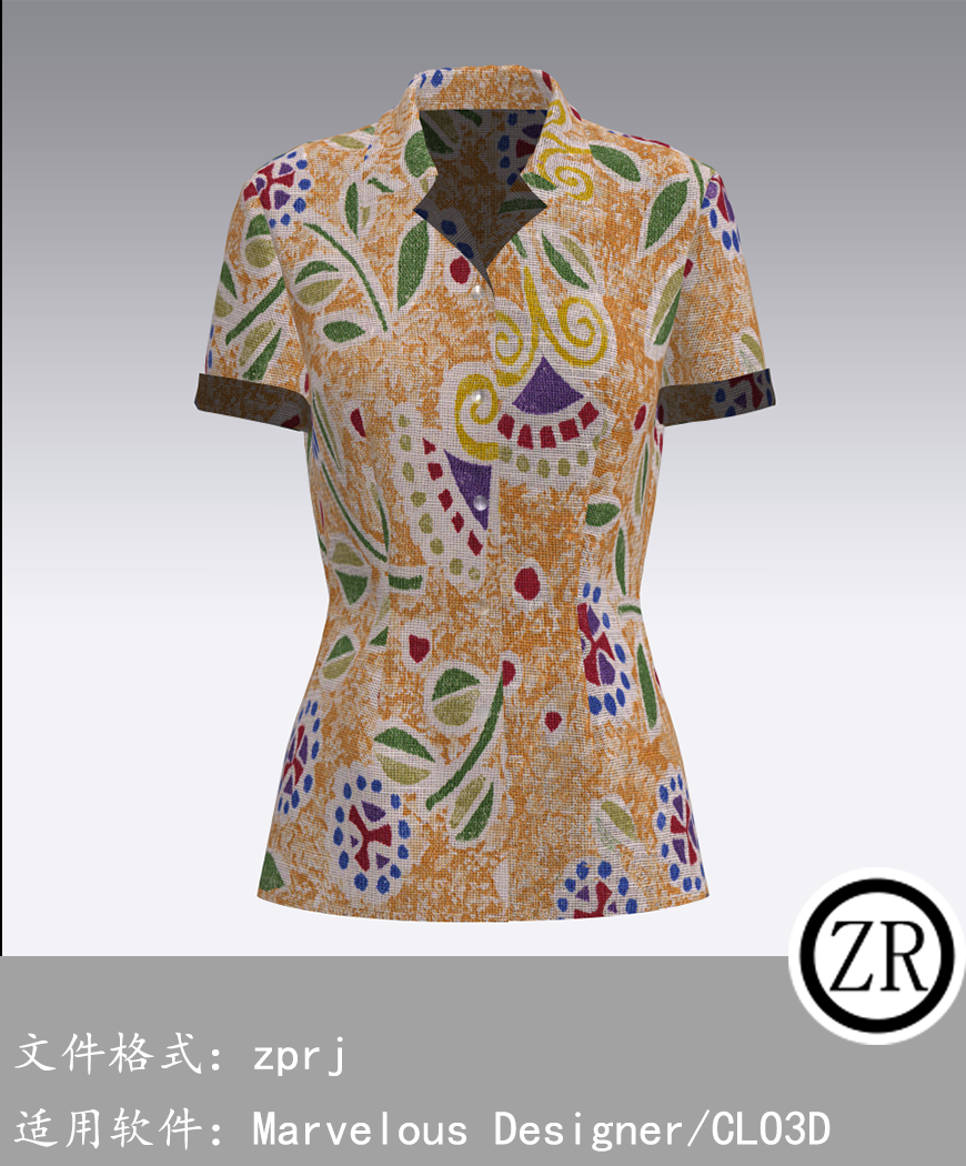 CLO3D/Marvelous Designer  衬衫服装 M24