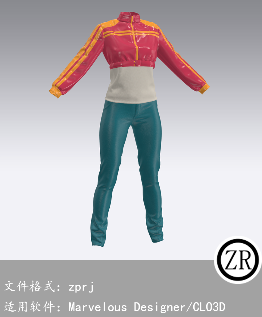 CLO3D/Marvelous Designer 外套上衣裤子服装 M251