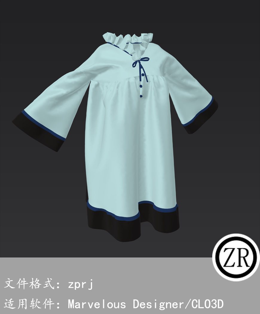 CLO3D/Marvelous Designer 睡衣服装 M260