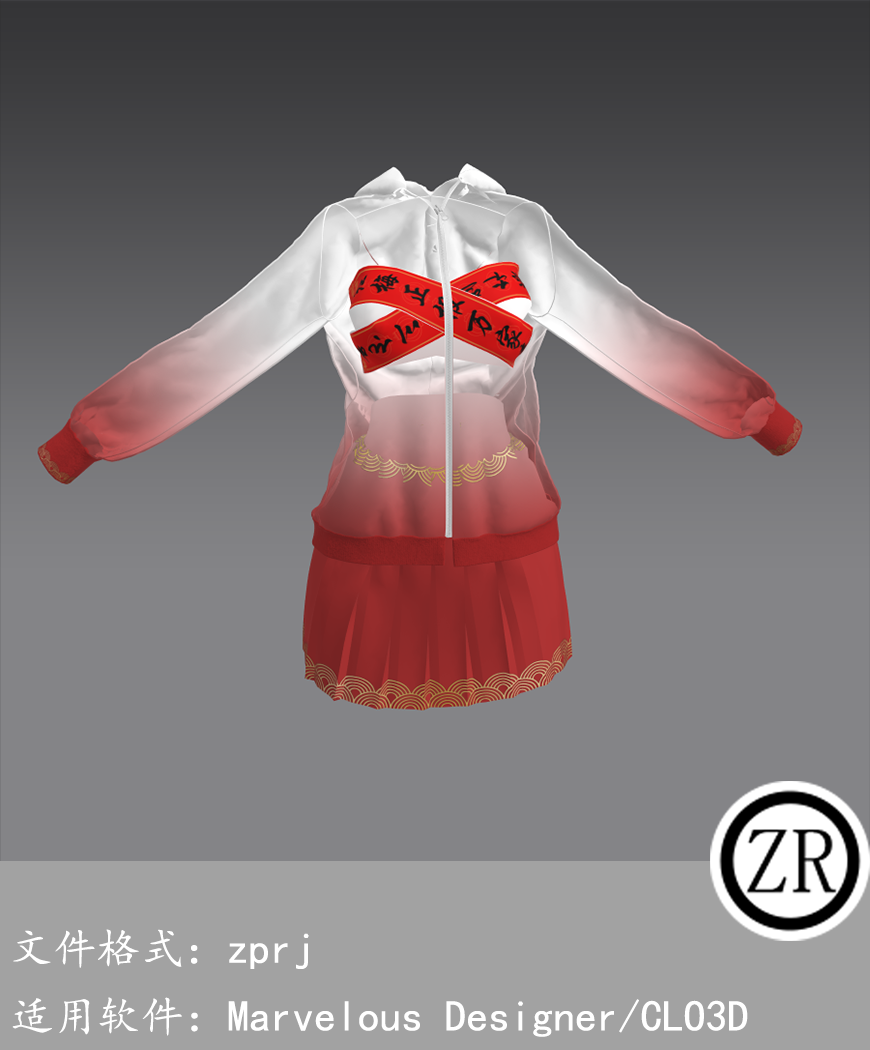 CLO3D/Marvelous Designer 新年服装 M262