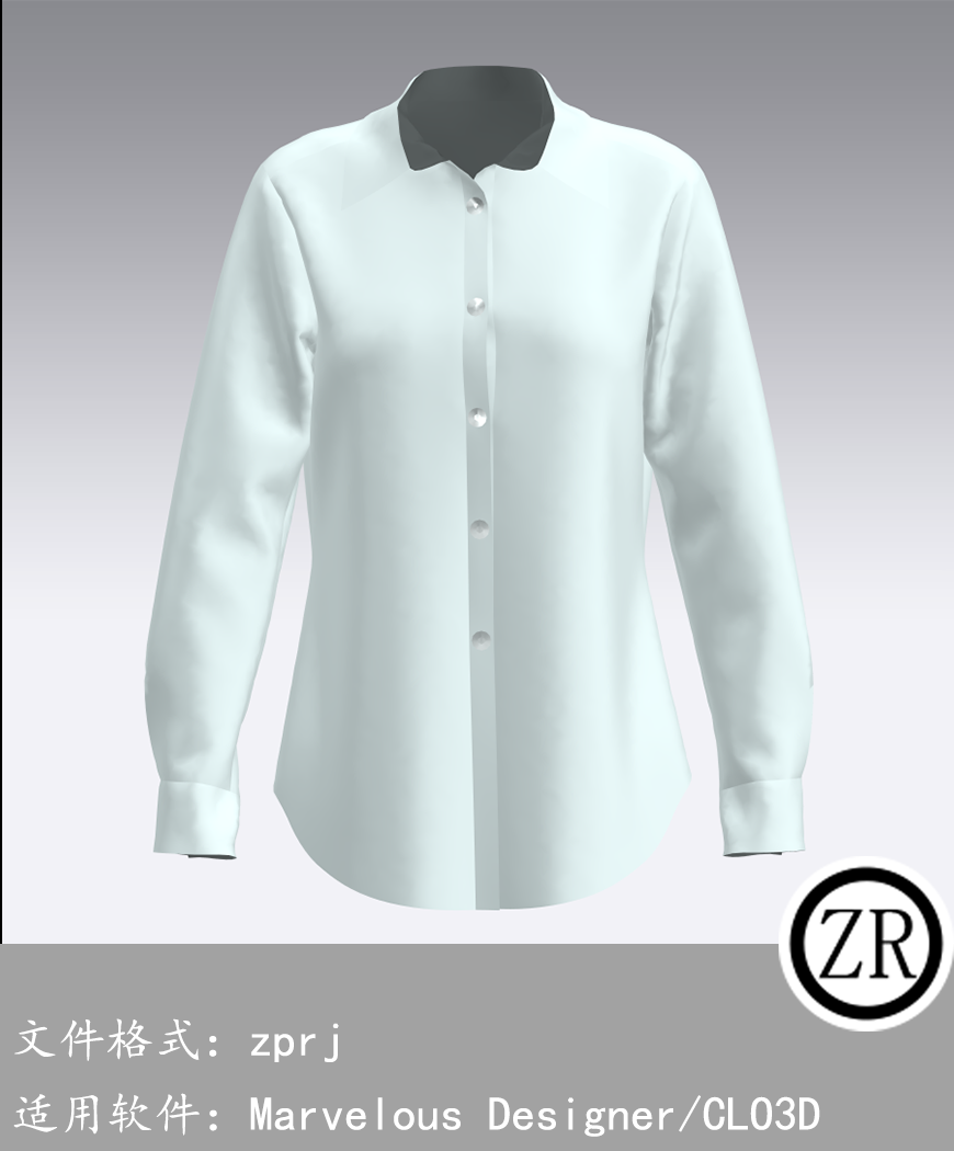 CLO3D/Marvelous Designer  衬衫服装 M27