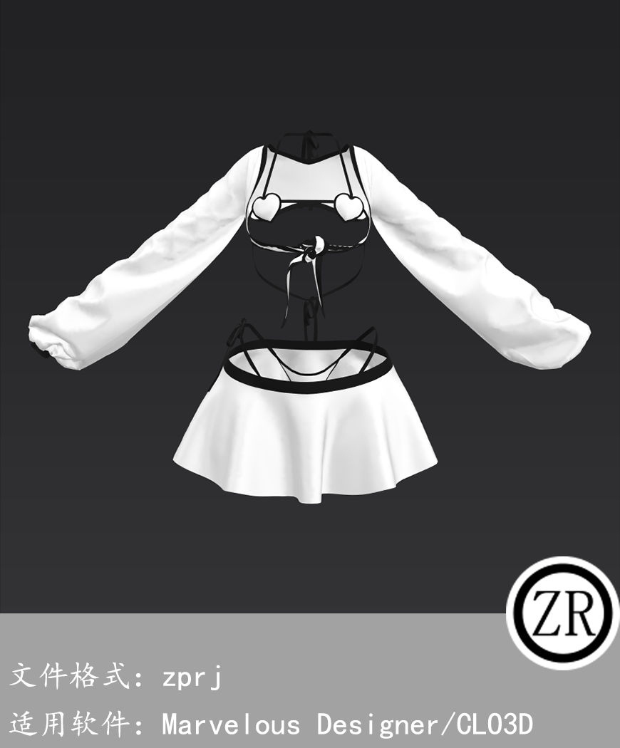 CLO3D/Marvelous Designer 性感服装 M286