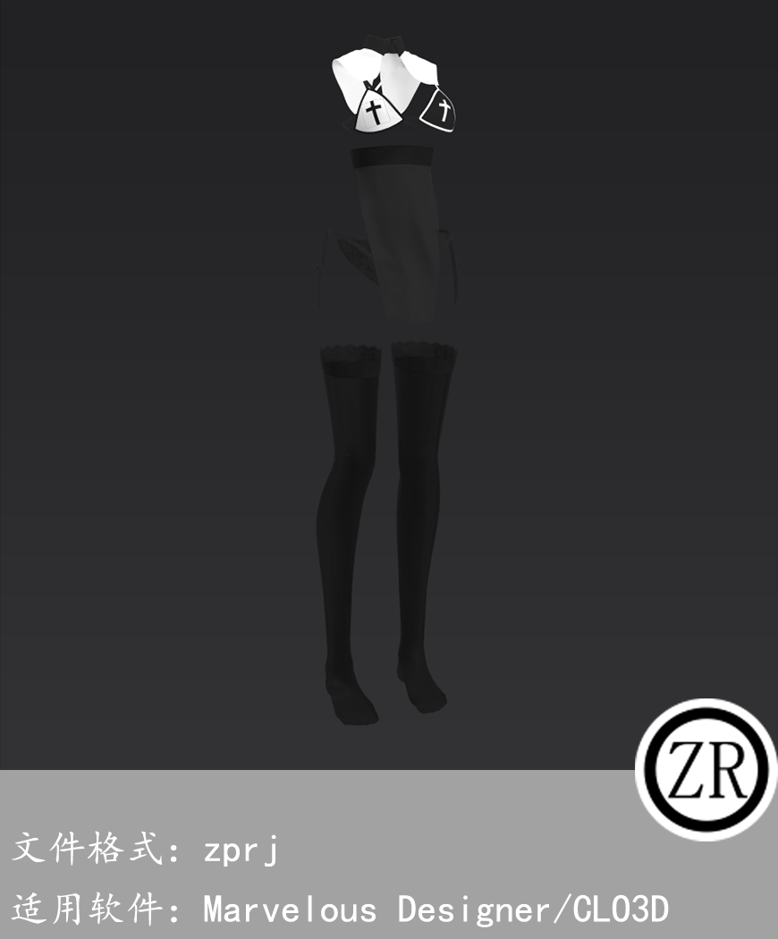 CLO3D/Marvelous Designer 性感服装 M287