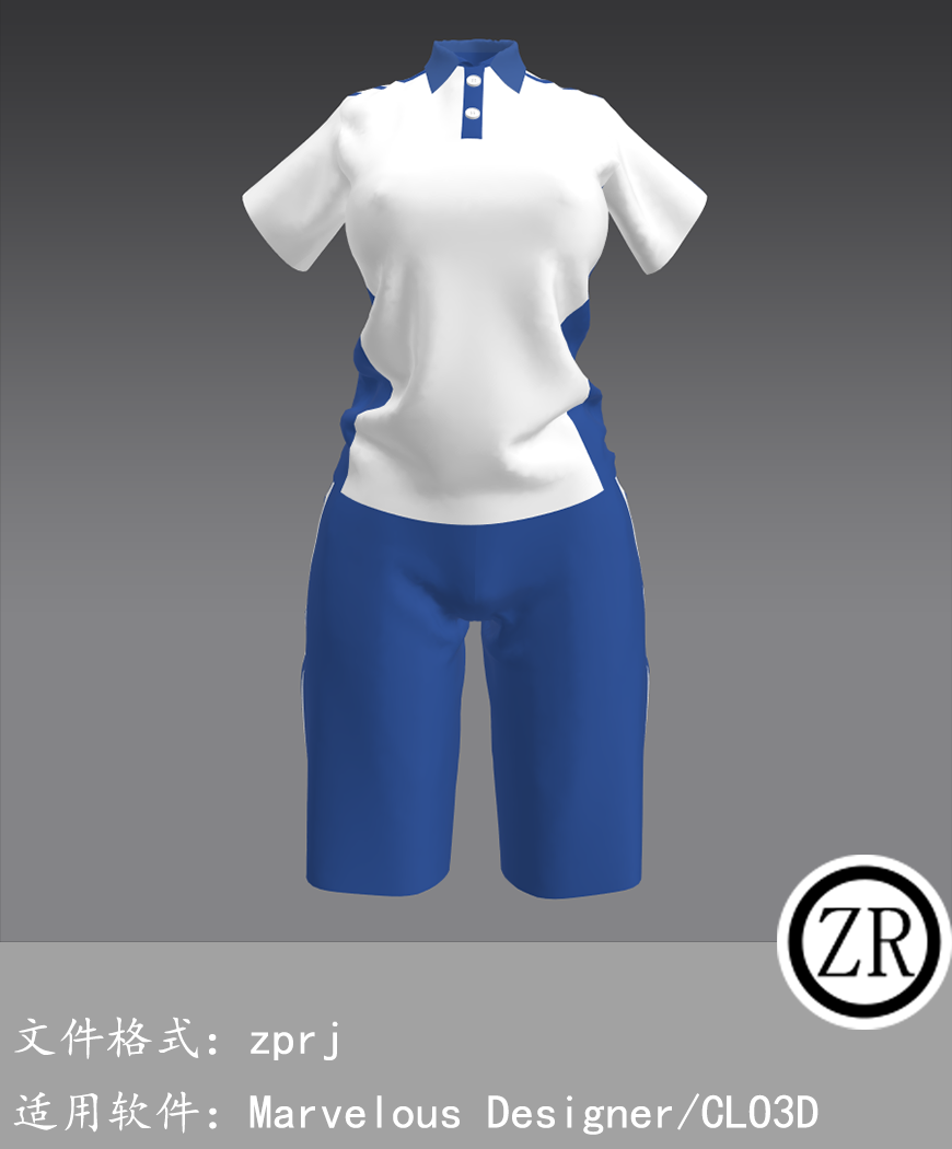 CLO3D/Marvelous Designer 校服服装 M288