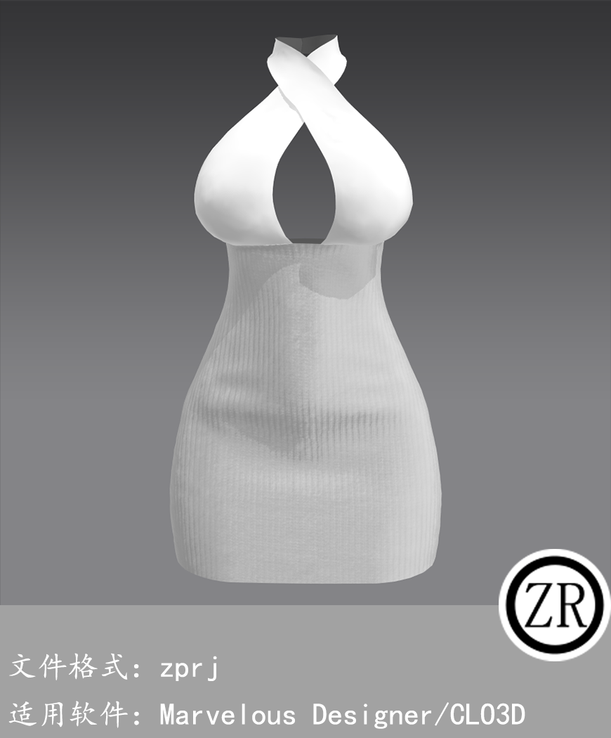 CLO3D/Marvelous Designer 包臀裙服装 M302
