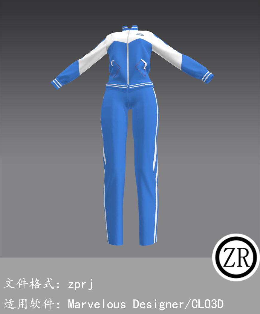 CLO3D/Marvelous Designer 校服服装 M314