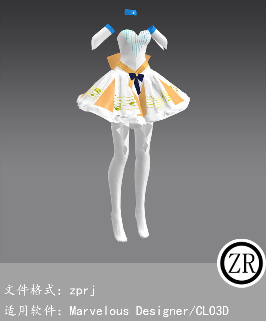 CLO3D/Marvelous Designer 演出服装 M319