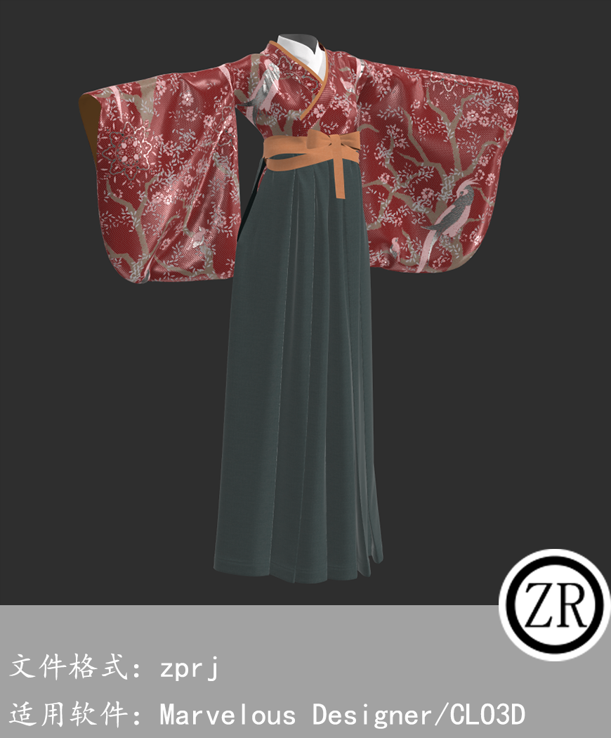 CLO3D/Marvelous Designer 古装 M329