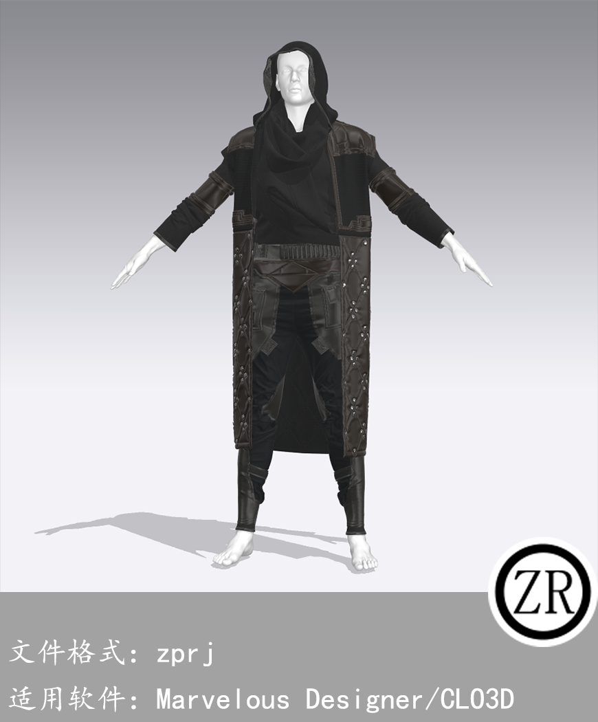 CLO3D/Marvelous Designer 朋克服装 M331