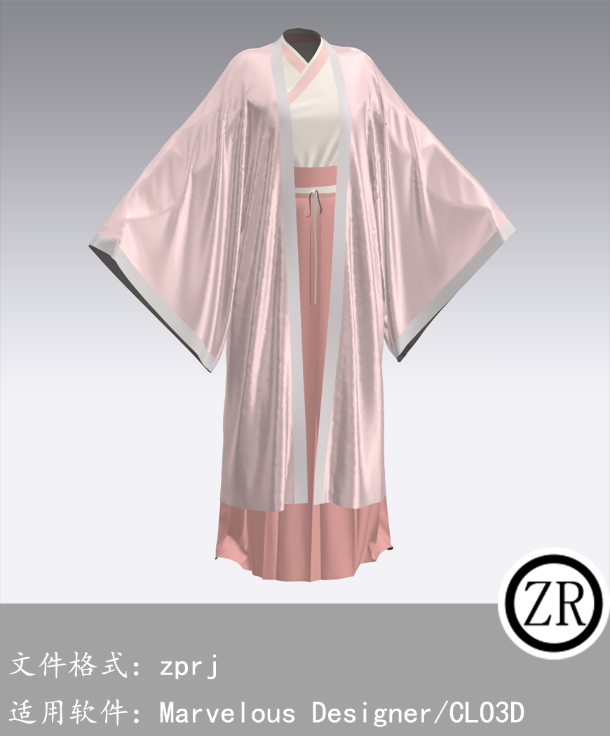 CLO3D/Marvelous Designer 古装汉服 M335