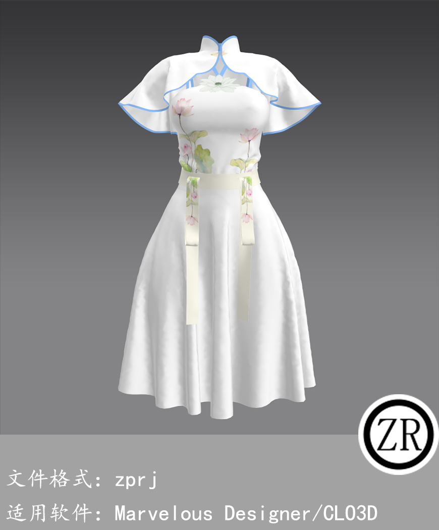 CLO3D/Marvelous Designer 古装 M338
