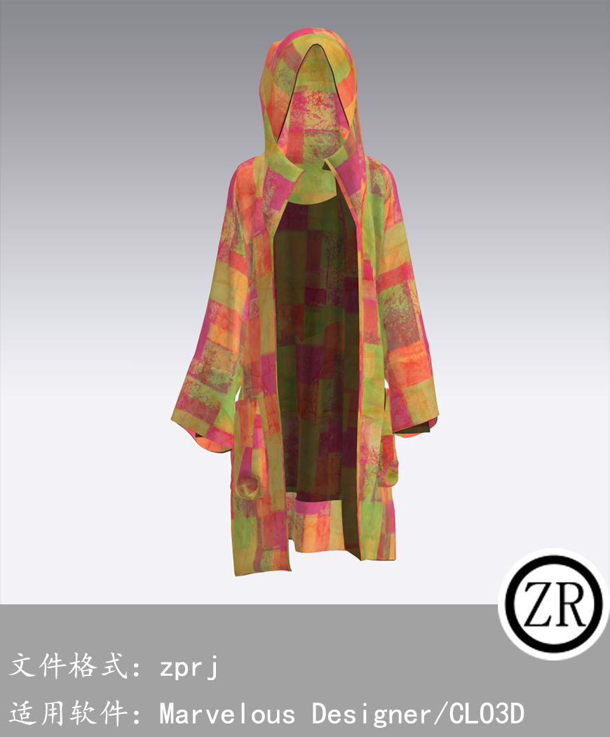 CLO3D/Marvelous Designer  连帽衫服装 M33