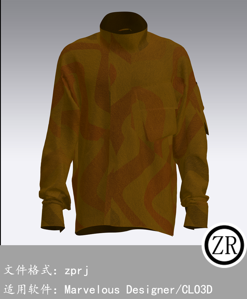 CLO3D/Marvelous Designer  外套服装 M34