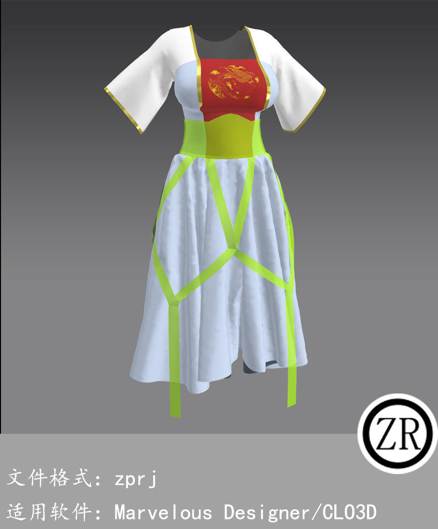 CLO3D/Marvelous Designer 古装汉服 M345