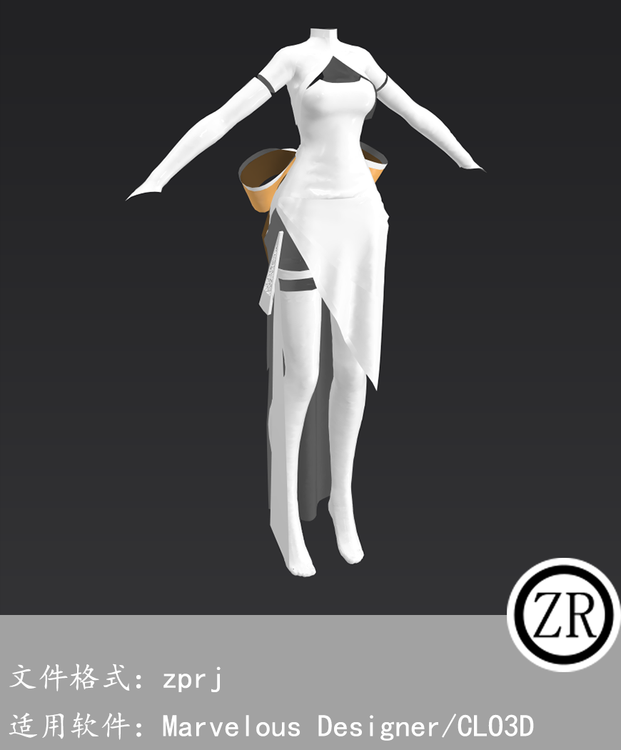 CLO3D/Marvelous Designer 古装 M349