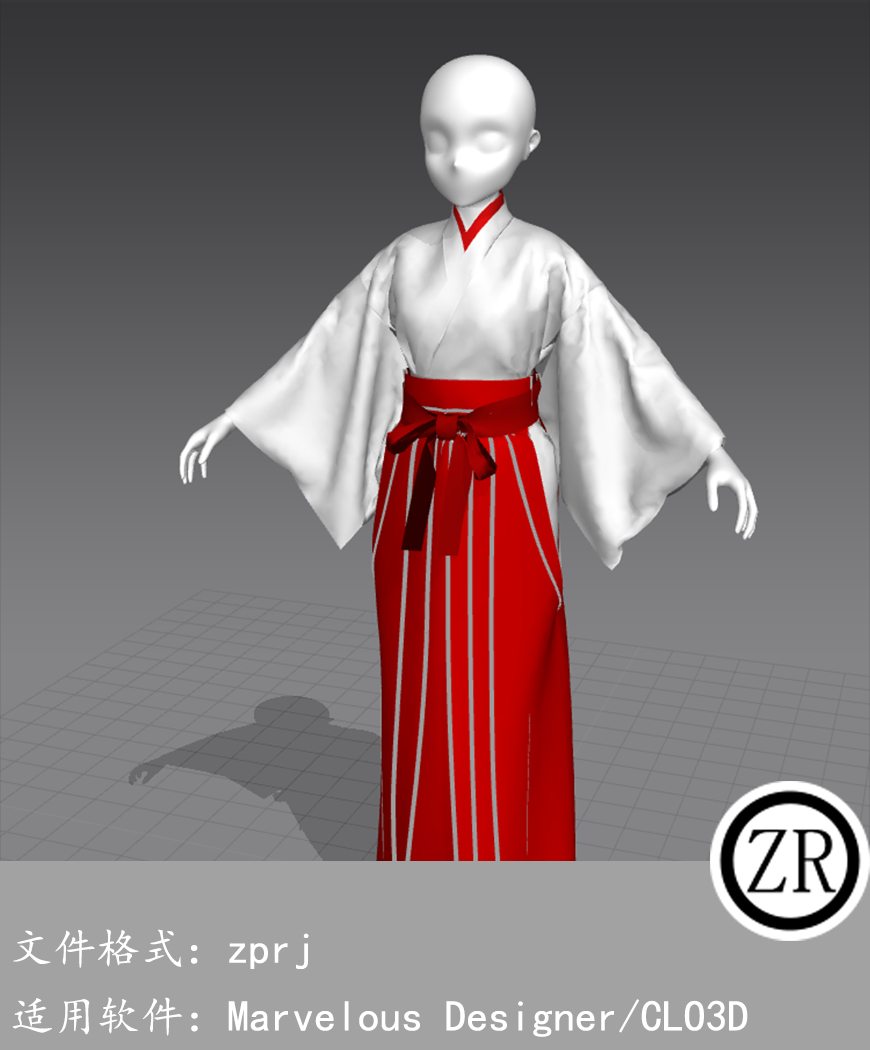 CLO3D/Marvelous Designer 古装 M355