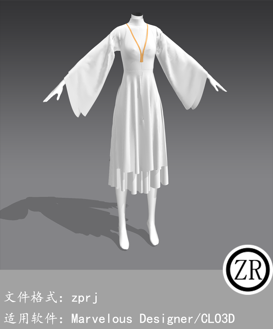 CLO3D/Marvelous Designer 古装 M356