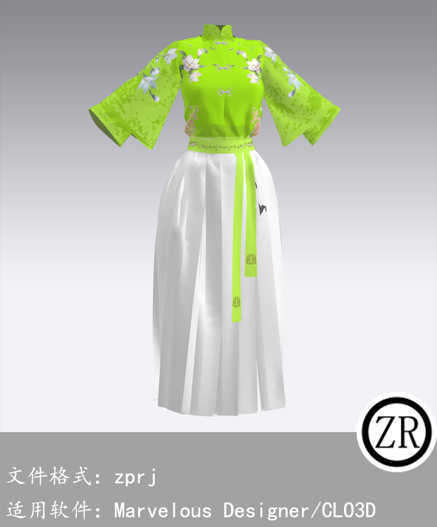 CLO3D/Marvelous Designer 古装汉服 M359