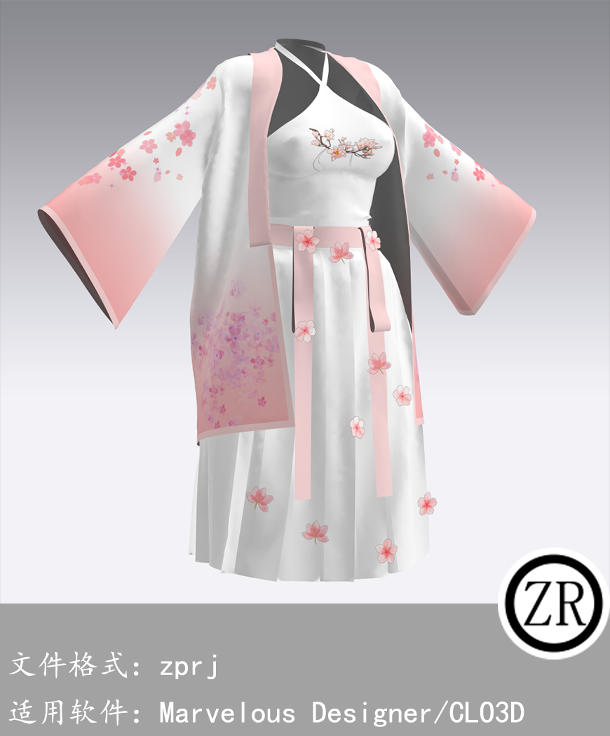 CLO3D/Marvelous Designer 古装汉服 M360
