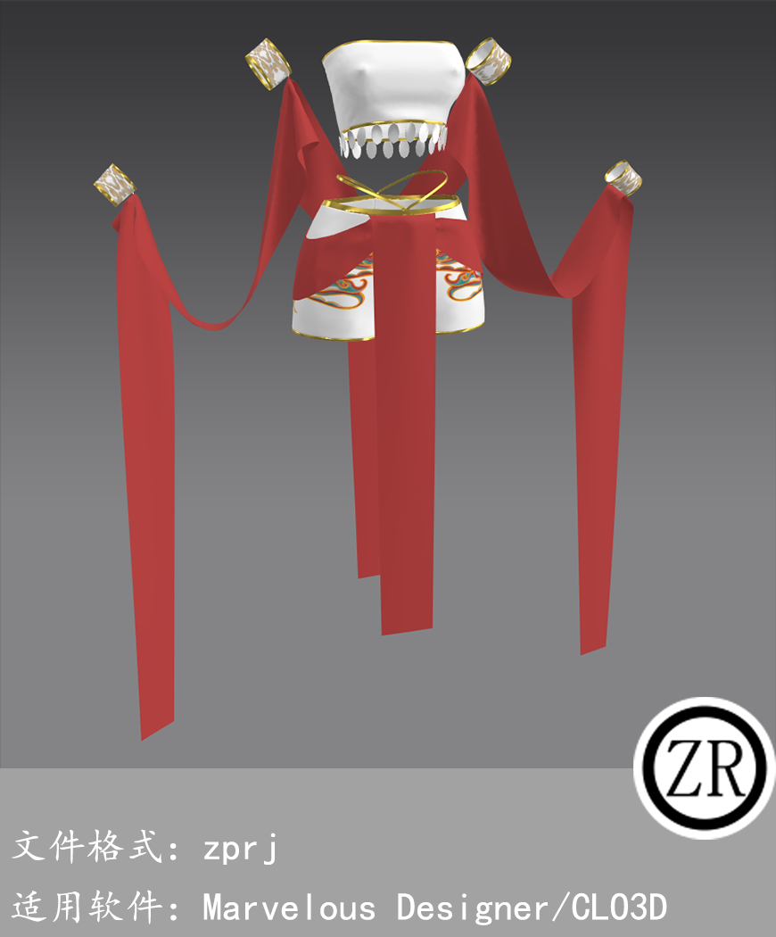 CLO3D/Marvelous Designer 古装 M362